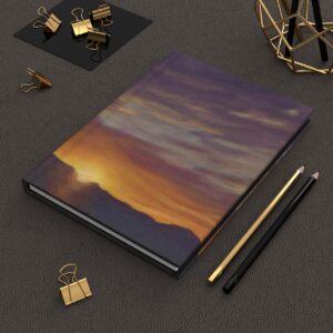 Sunset Oil Painting Cover Design, Unique Journal with Artwork Cover, Hardcover Matte