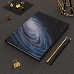 Space Oil Painting Cover Design, Unique Journal with Original Artwork Cover, Hardcover Matte Finish