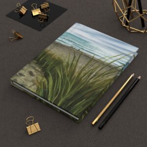 Oil Painted Beach Scene, Unique Journal with Artwork Cover, Hardcover Matte